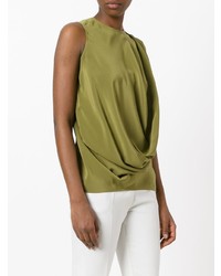 Женская оливковая майка от Gianluca Capannolo