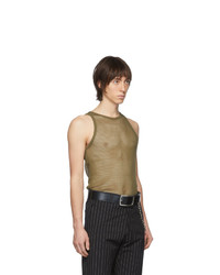 Мужская оливковая майка от Dries Van Noten