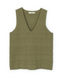 Женская оливковая майка от Mango