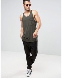 Мужская оливковая майка от Weekday