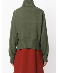 Женская оливковая массивная водолазка от Chloé