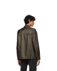 Мужская оливковая нейлоновая куртка-рубашка от Prada
