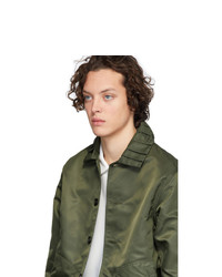 Мужская оливковая нейлоновая куртка-рубашка от Goodfight