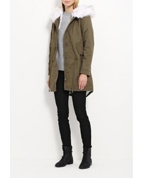 Женская оливковая парка от B.Style