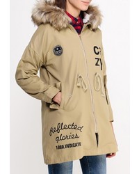 Женская оливковая парка от Besh