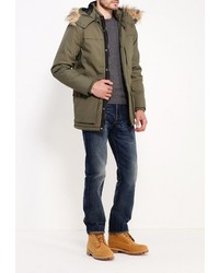 Мужская оливковая парка от BLEND