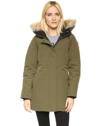 Женская оливковая парка от Canada Goose