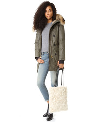 Женская оливковая парка от SAM.