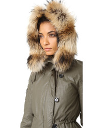 Женская оливковая парка от SAM.