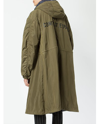 Мужская оливковая парка от Juun.J