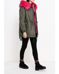 Женская оливковая парка от Fantasy