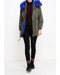 Женская оливковая парка от Fantasy