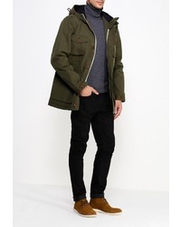 Мужская оливковая парка от Fred Perry