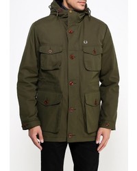 Мужская оливковая парка от Fred Perry