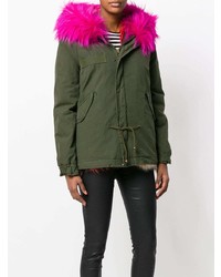 Женская оливковая парка от Mr & Mrs Italy