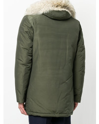 Мужская оливковая парка от Woolrich