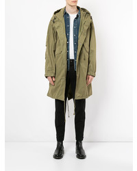 Мужская оливковая парка от Kent & Curwen