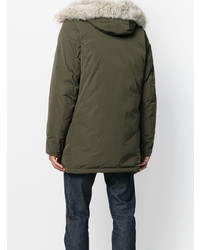 Мужская оливковая парка от Woolrich