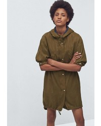 Женская оливковая парка от Mango