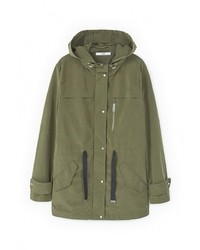 Женская оливковая парка от Mango