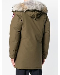 Мужская оливковая парка от Canada Goose