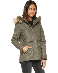 Женская оливковая парка от SAM.