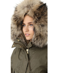 Женская оливковая парка от SAM.