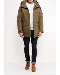 Мужская оливковая парка от North Face