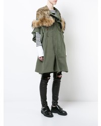 Женская оливковая парка от Junya Watanabe