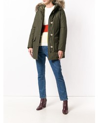 Женская оливковая парка от Woolrich