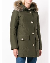 Женская оливковая парка от Woolrich