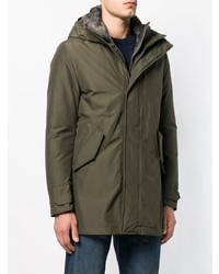 Мужская оливковая парка от Woolrich