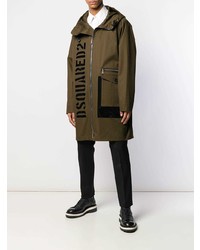 Мужская оливковая парка от DSQUARED2