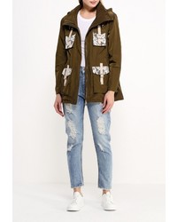 Женская оливковая парка от Patrizia Pepe