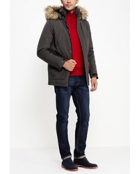 Мужская оливковая парка от Tommy Hilfiger Denim