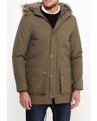 Мужская оливковая парка от Topman