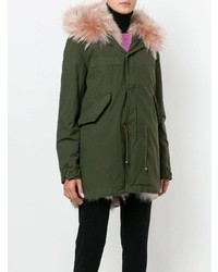 Женская оливковая парка от Mr & Mrs Italy