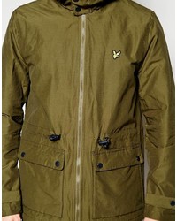 Мужская оливковая парка от Lyle & Scott