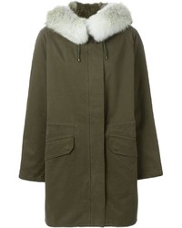Женская оливковая парка от Yves Salomon
