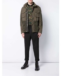 Оливковая полевая куртка от Moncler