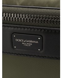 Мужская оливковая поясная сумка из плотной ткани от Dolce & Gabbana