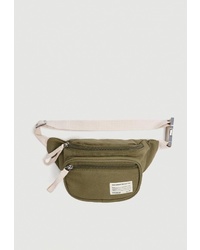 Оливковая поясная сумка из плотной ткани от Pull&Bear
