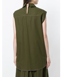 Женская оливковая рубашка без рукавов от Marni