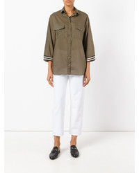 Женская оливковая рубашка с вышивкой от Ballantyne