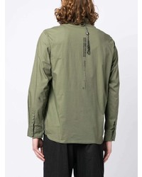 Мужская оливковая рубашка с длинным рукавом от Izzue