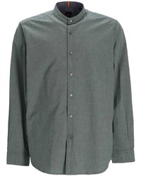 Мужская оливковая рубашка с длинным рукавом от BOSS