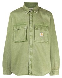 Мужская оливковая рубашка с длинным рукавом от Carhartt WIP