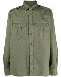 Мужская оливковая рубашка с длинным рукавом от Glanshirt