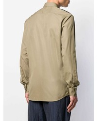 Мужская оливковая рубашка с длинным рукавом от Joseph