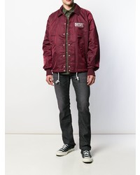 Мужская оливковая рубашка с длинным рукавом от Diesel